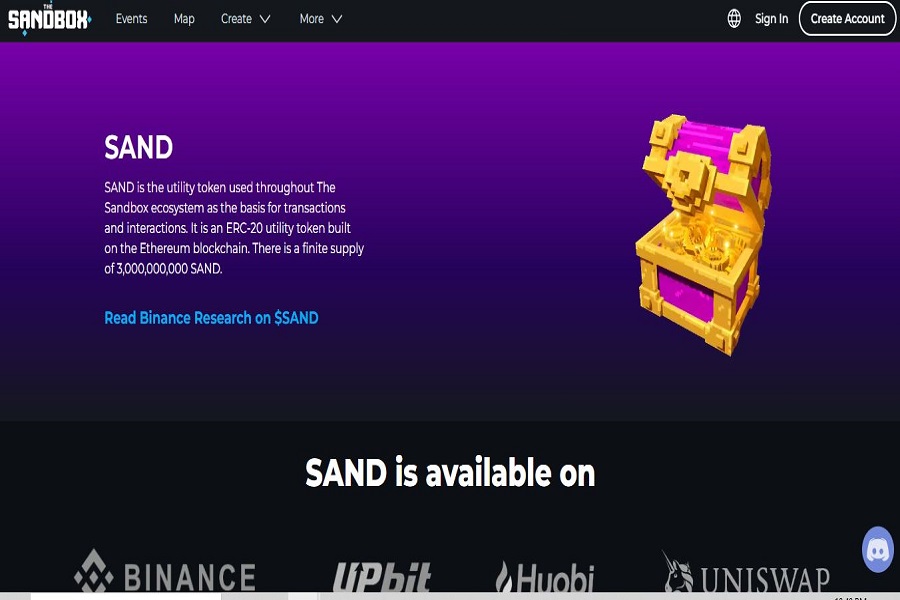 الموقع الرسمي ل The Sandbox (SAND)