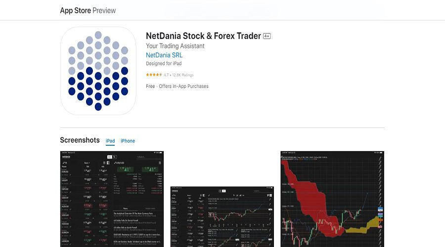 برنامج وتطبيق NetDania Stock & Forex Trader للتداول