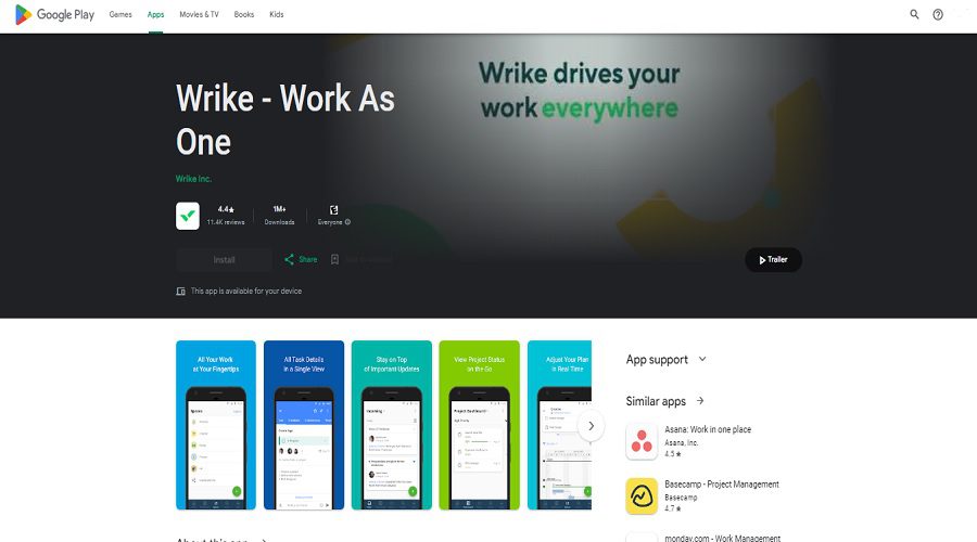 استخدامات برنامج Wrike