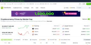 موقع CoinGecko