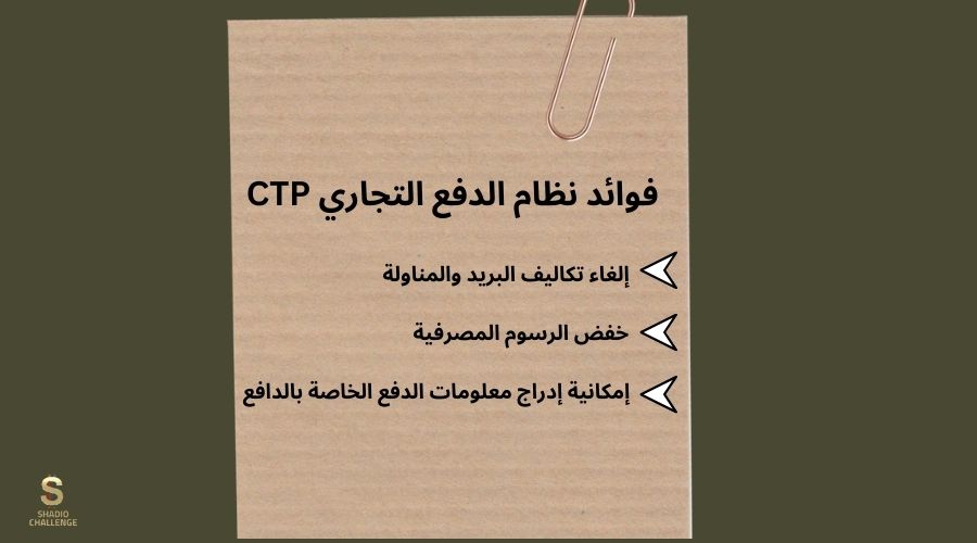 فوائد نظام الدفع التجاري للشركات CTP