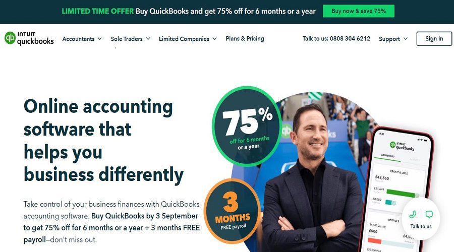 أفضل برامج المحاسبة لإدارة شروط الدفع المحاسبية- برنامج Quickbook