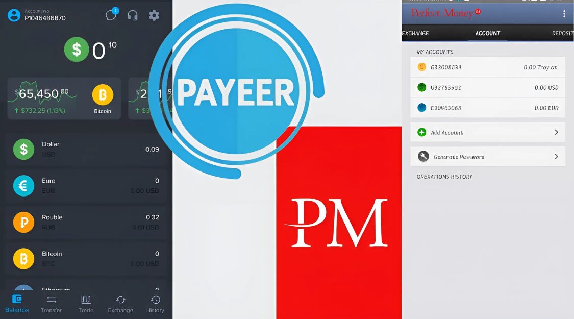 مقارنة بين محفظتي Payeer وPerfect Money من حيث تسجيل الحساب