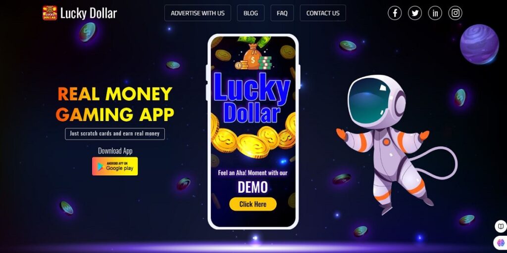 الربح من تطبيق Lucky Dollar