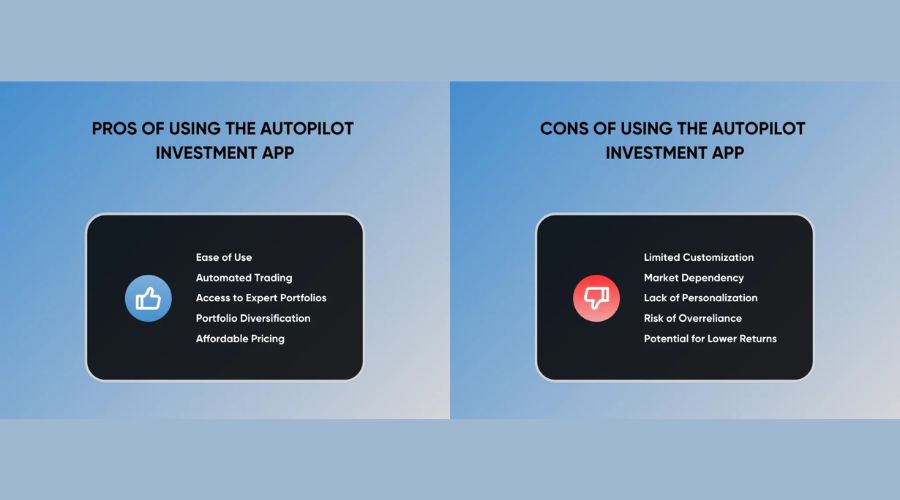 إيجابيات وسلبيات استخدام تطبيق الاستثمار Autopilot