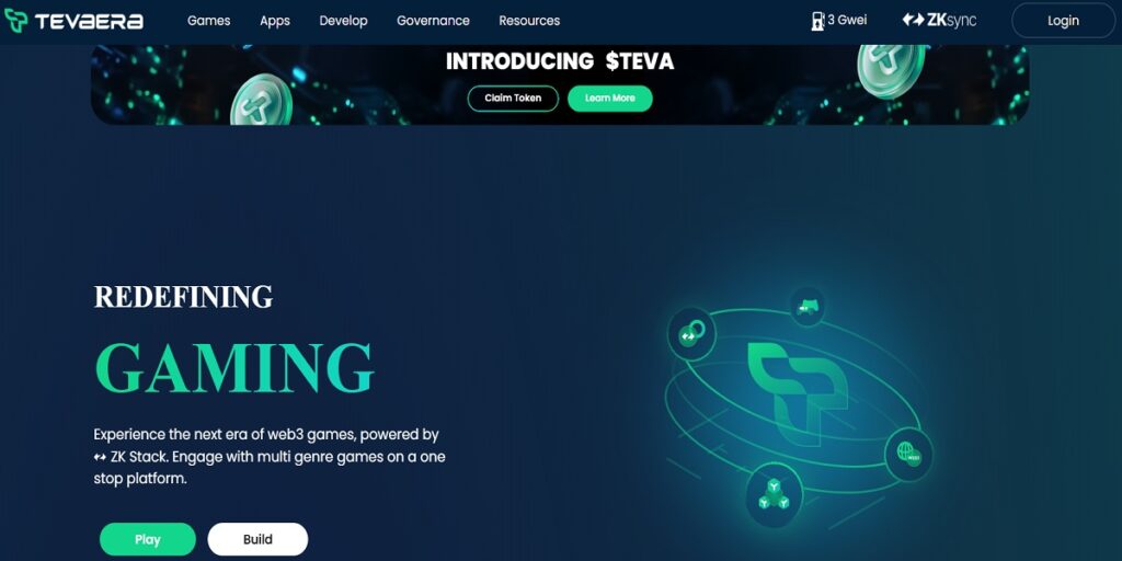 نظام Tevaera للألعاب على web3 وسعر عملة teva