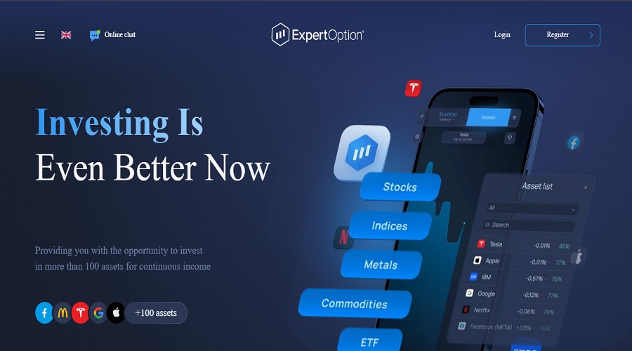 نظرة عامة على منصة Expert Option