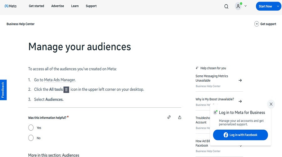 إعادة التسويق Remarketing أداة Audience manager Facebook