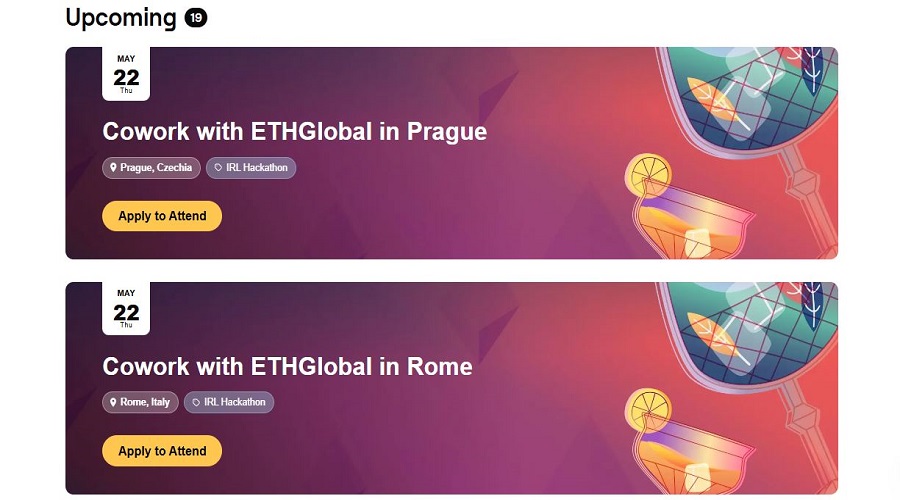 ETHGlobal Events) Ethereum Developer Conferences)