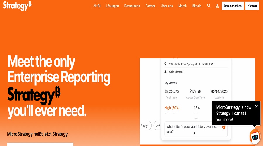 استراتيجية خزينة البيتكوين للشركات شركة MicroStrategy