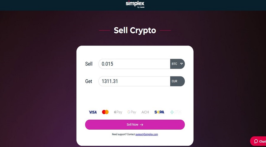الدفع باستخدام منصة Simplex للعملات المشفرة