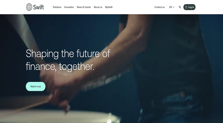 الموقع الرسمي لشركة SWIFT