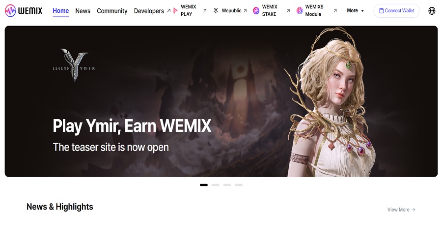الموقع الرسمي لعملة wemix المشفرة