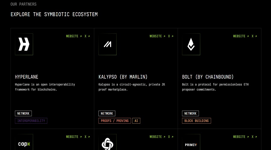 شركاء بروتوكول Symbiotic