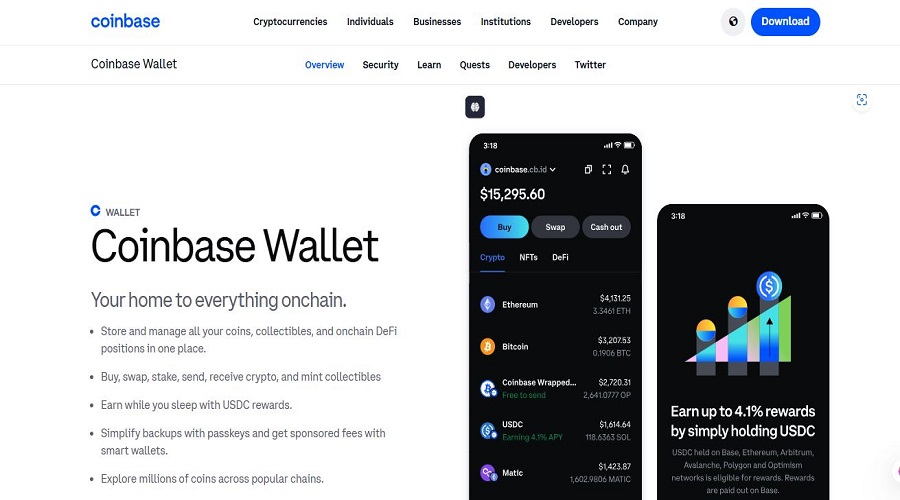 محفظة Coinbase المخصصة للمبتدئين
