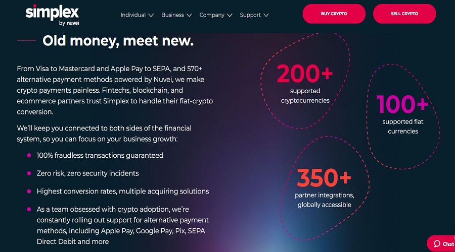 مميزات منصة Simplex للعملات المشفرة