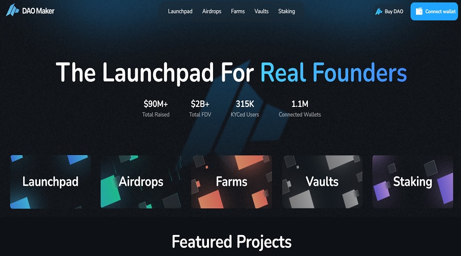 أفضل منصات إطلاق العملات المشفرة منصة DAO Maker