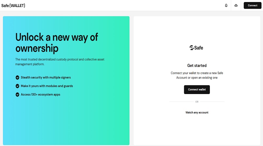 إنشاء حساب Safe