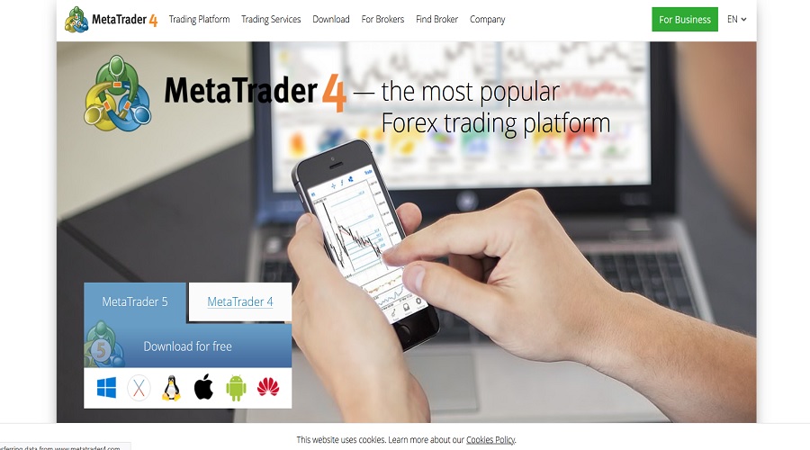 الموقع الرسمي لمنصة MetaTrader4