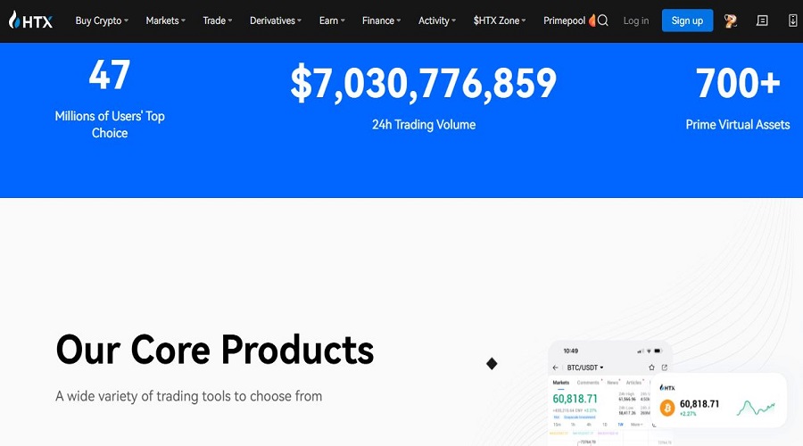 الميزات الأساسية لمنصة HTX للعملات المشفرة