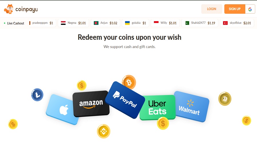 طرق سحب الأرباح من Coinpayu