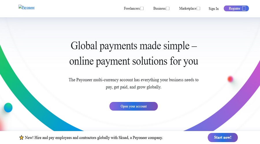 15. وسيلة الدفع Payoneer