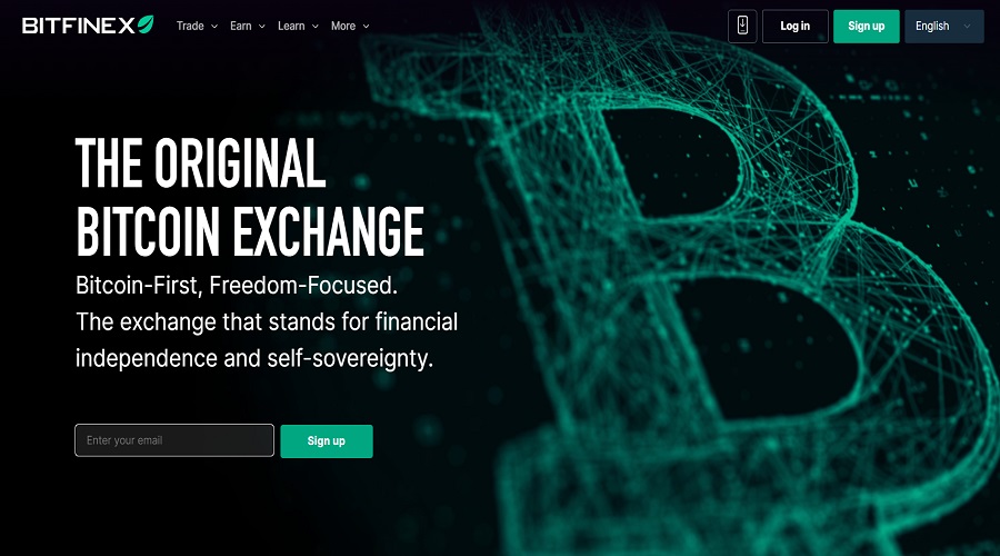 إنشاء حساب على منصة Bitfinex