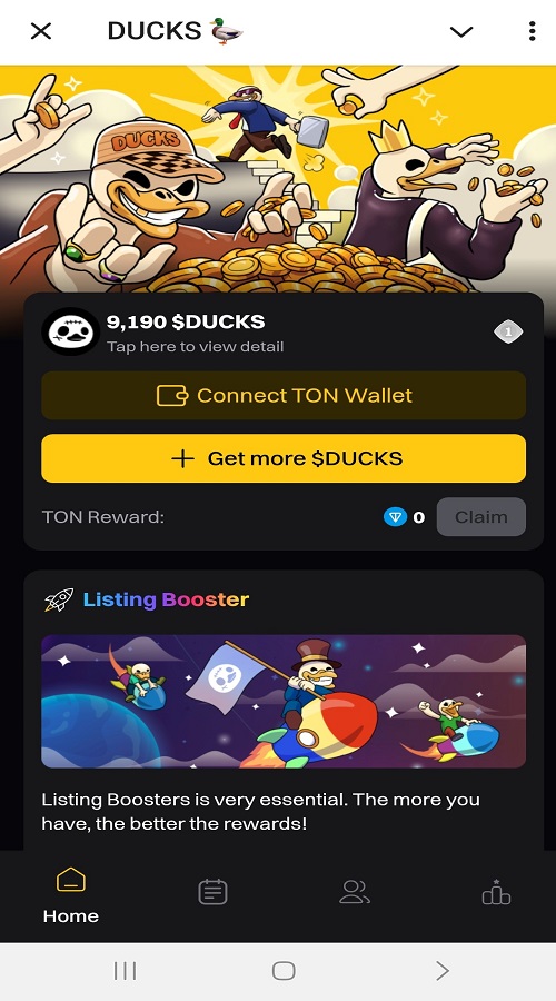 كسب المال من DuckCoop البوت على تلغرام