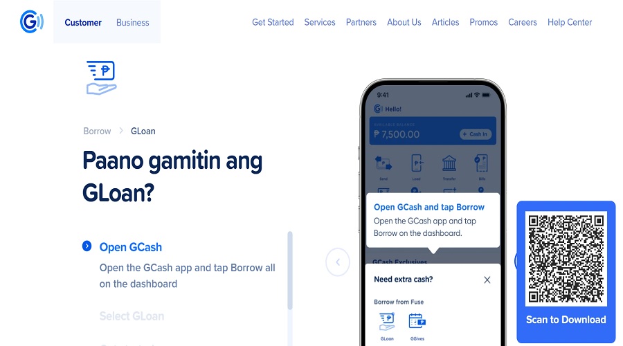 الحصول على قرض نقدي عبر Gloan