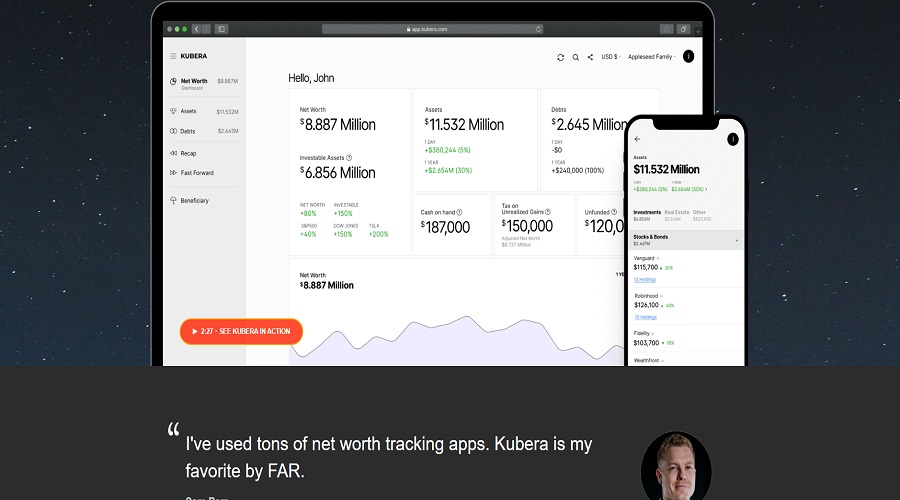 منصة Kubera لتتبع الكريبتو