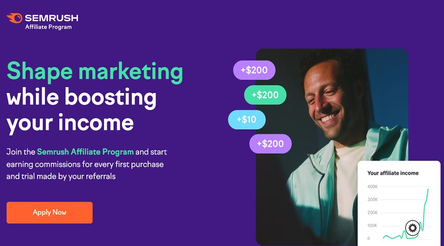 برنامج التسويق بالعمولة من Semrush