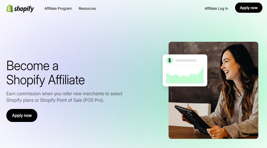 أفضل برامج التسويق بالعمولة للمسوقين والمبدعين: برنامج التسويق بالعمولة من Shopify