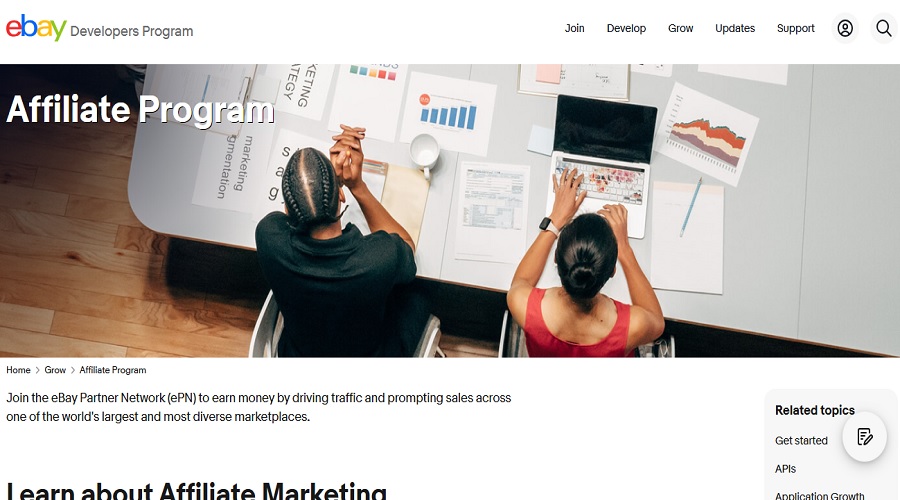 برنامج التسويق بالعمولة من eBay Partner Network