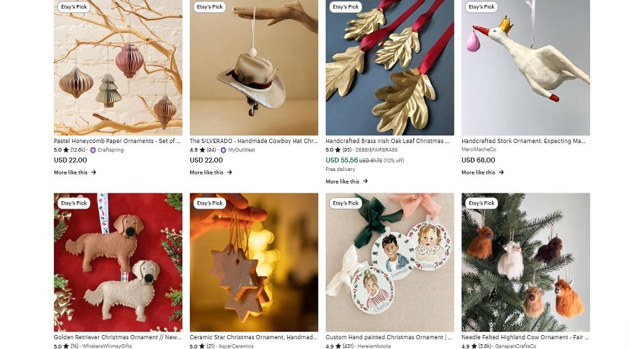 أنواع الحرف اليدوية المتاحة على Etsy