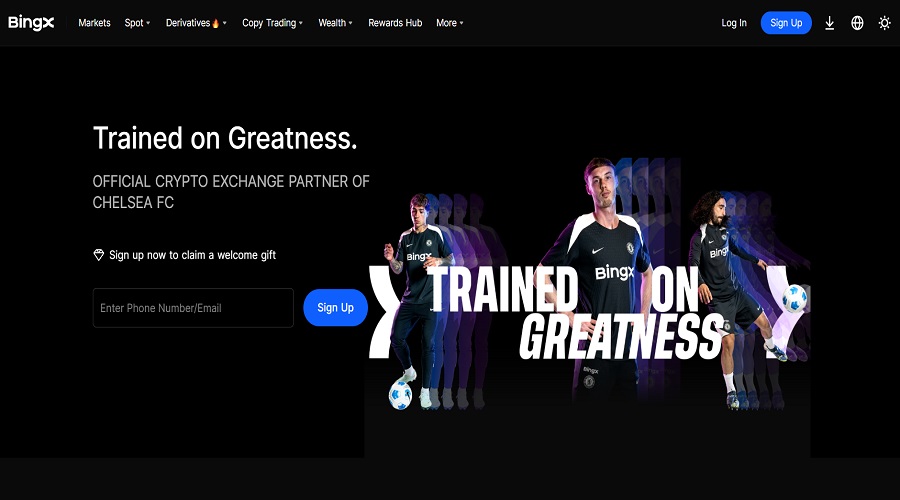 الموقع الرسمي لمنصة BingX