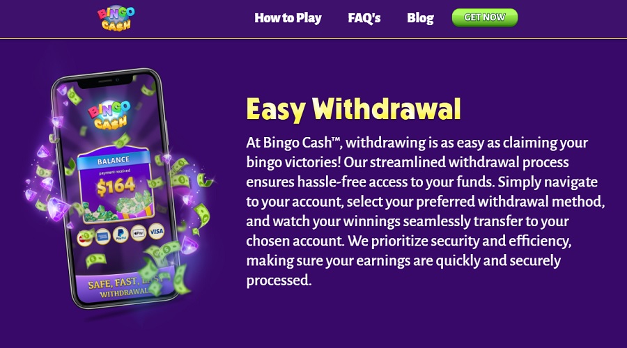 سحب الأرباح من Bingo Cash