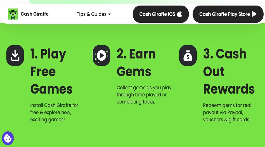 كيف يمكن كسب المال من تطبيق Cash Giraffe؟