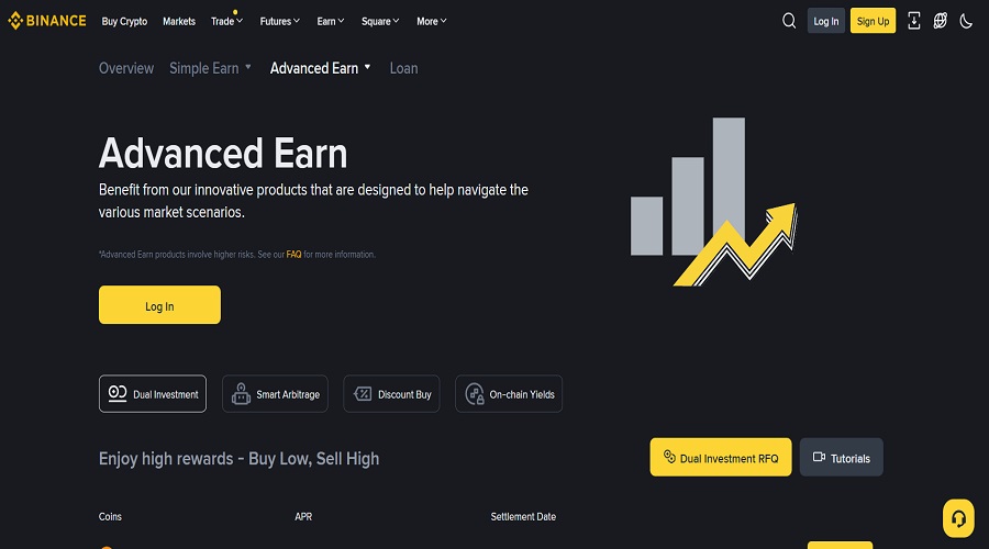منتجات الربح من Binance Earn الربح المتقدم