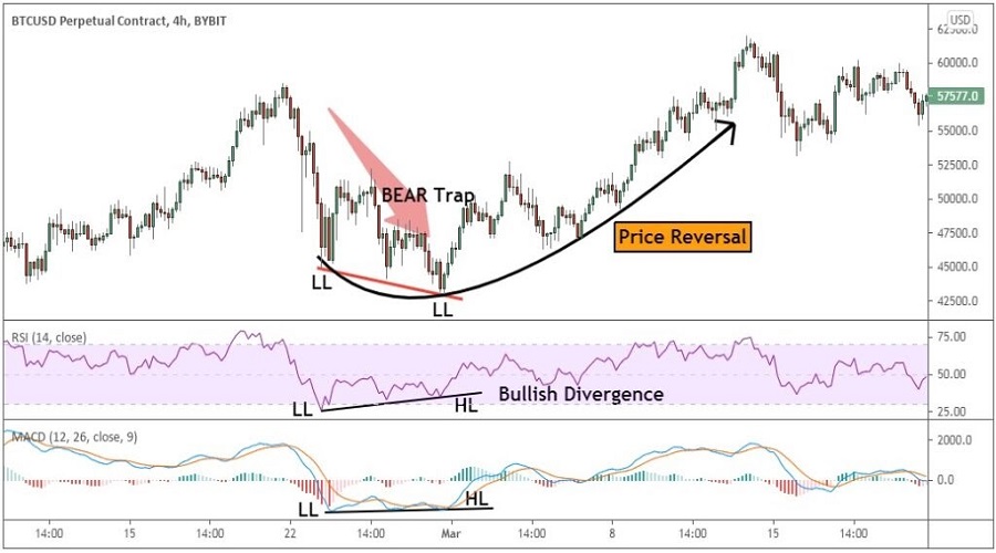 الخطوات المفتاحية لاكتشاف فخاخ الثيران والدببة بالتشفير