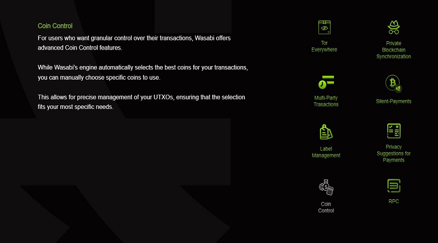 تفاصيل محفظة Wasabi واسابي الأمان والحفظ الذاتي