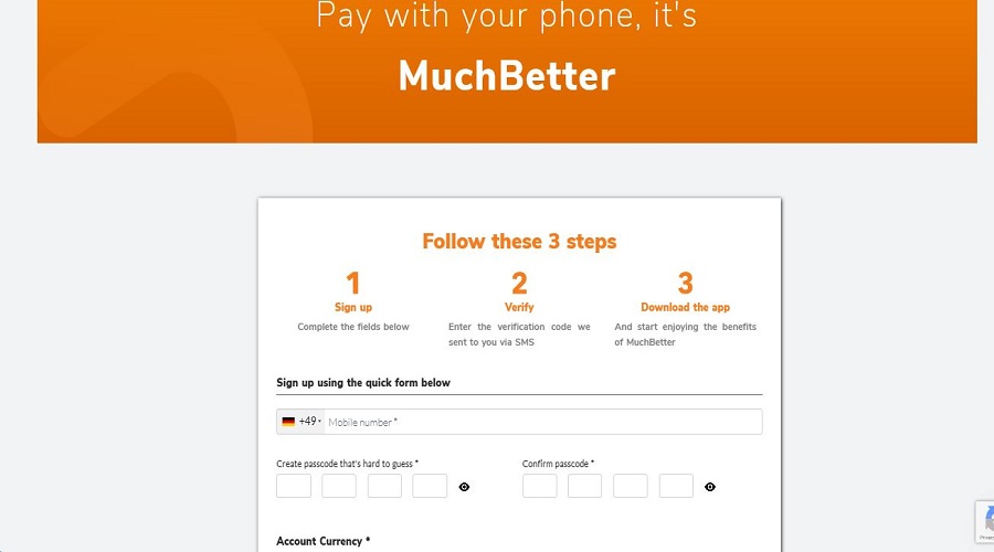 شرح محفظة MuchBetter الالكترونية - عملية انشاء الحساب