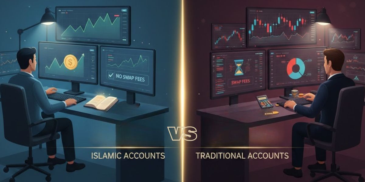 ما الفرق بين الحسابات الإسلامية والحسابات التقليدية في التداول؟