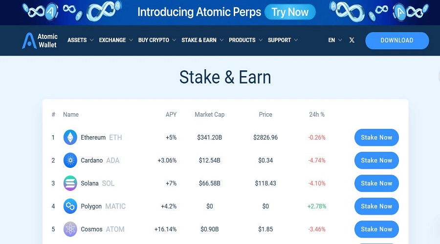 ميزات محفظة Atomic أتوميك المشفرة التقنية